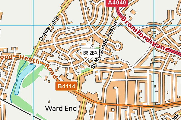 B8 2BX map - OS VectorMap District (Ordnance Survey)