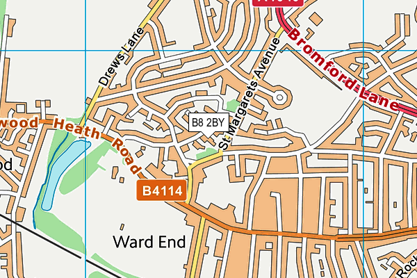 B8 2BY map - OS VectorMap District (Ordnance Survey)