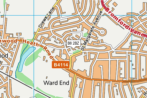 B8 2BZ map - OS VectorMap District (Ordnance Survey)