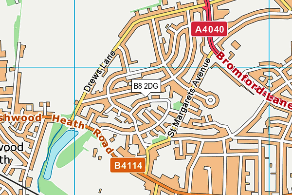 B8 2DG map - OS VectorMap District (Ordnance Survey)