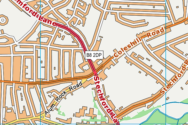 B8 2DP map - OS VectorMap District (Ordnance Survey)