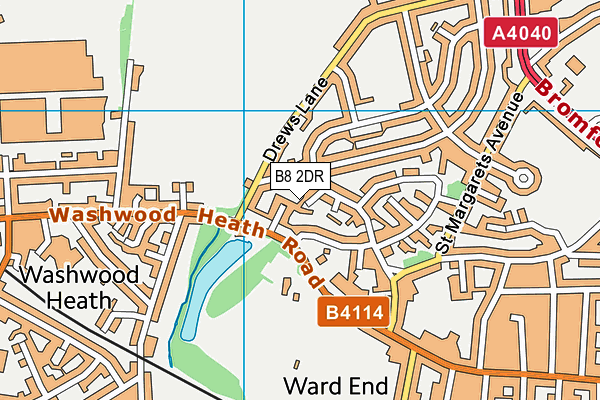 B8 2DR map - OS VectorMap District (Ordnance Survey)