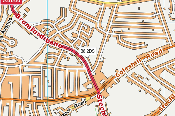 B8 2DS map - OS VectorMap District (Ordnance Survey)