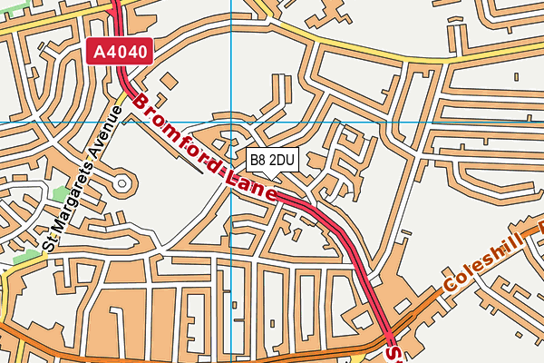 B8 2DU map - OS VectorMap District (Ordnance Survey)