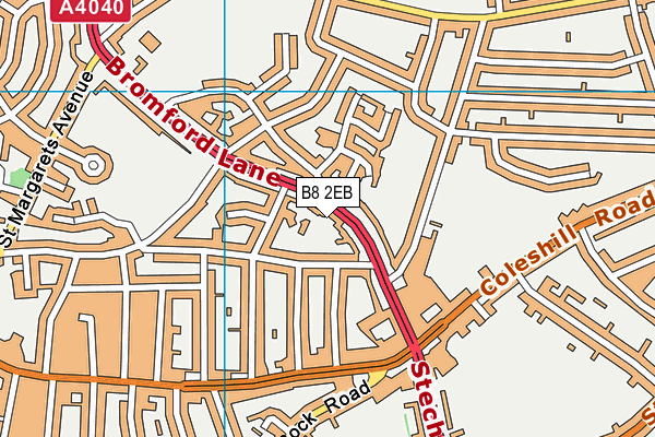 B8 2EB map - OS VectorMap District (Ordnance Survey)