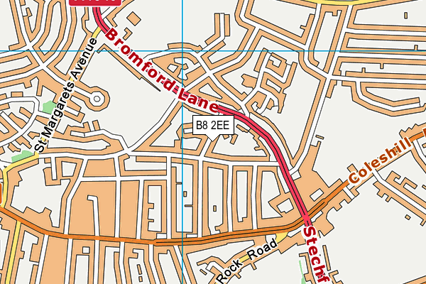 B8 2EE map - OS VectorMap District (Ordnance Survey)