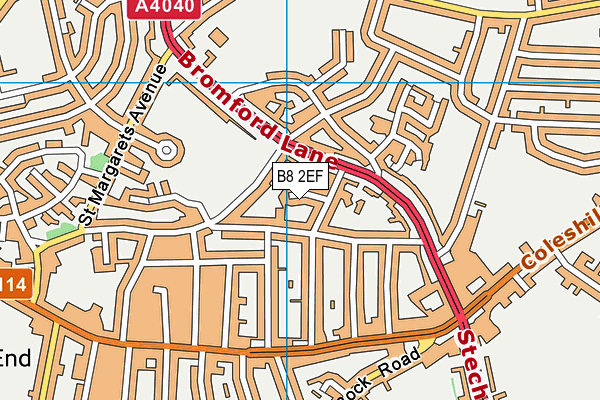 B8 2EF map - OS VectorMap District (Ordnance Survey)