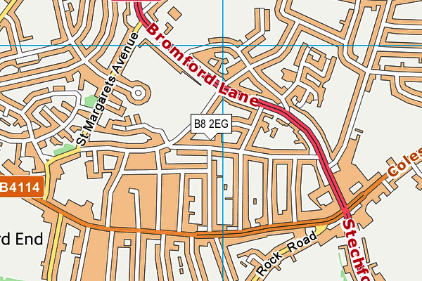 B8 2EG map - OS VectorMap District (Ordnance Survey)