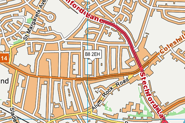 B8 2EH map - OS VectorMap District (Ordnance Survey)