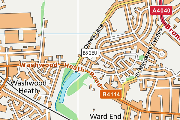 B8 2EU map - OS VectorMap District (Ordnance Survey)