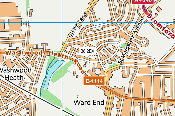 B8 2EX map - OS VectorMap District (Ordnance Survey)