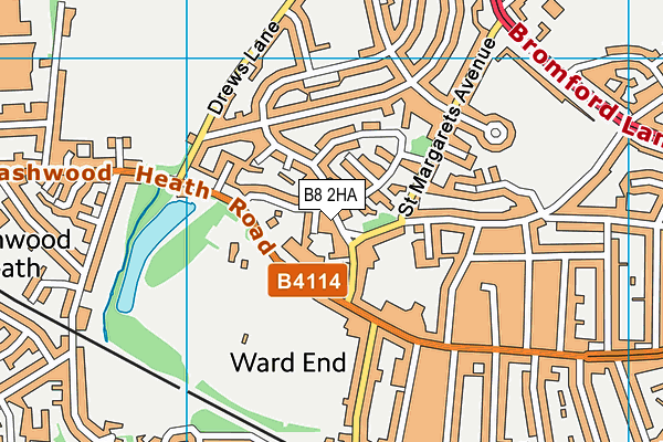 B8 2HA map - OS VectorMap District (Ordnance Survey)