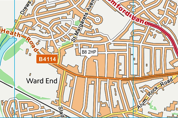 B8 2HP map - OS VectorMap District (Ordnance Survey)