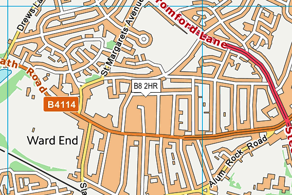 B8 2HR map - OS VectorMap District (Ordnance Survey)