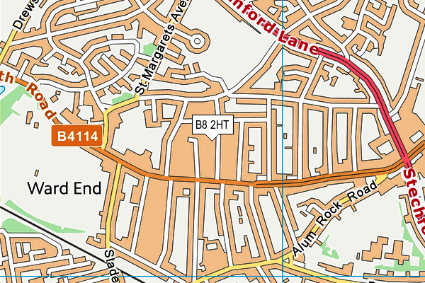 B8 2HT map - OS VectorMap District (Ordnance Survey)