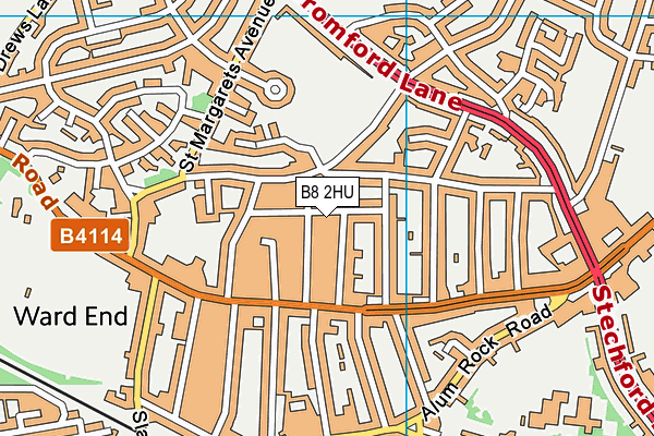 B8 2HU map - OS VectorMap District (Ordnance Survey)