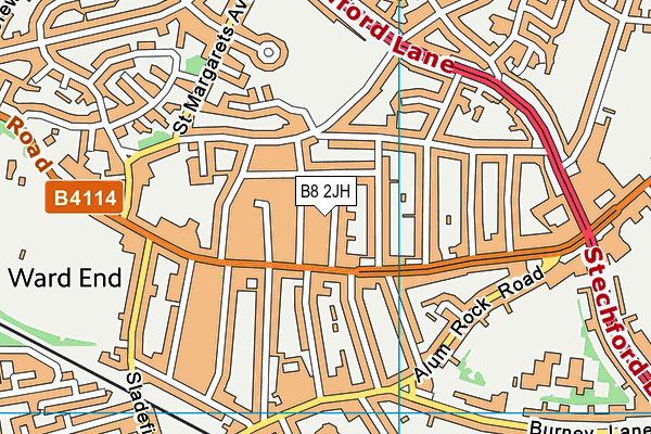 B8 2JH map - OS VectorMap District (Ordnance Survey)