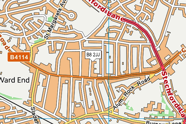 B8 2JJ map - OS VectorMap District (Ordnance Survey)