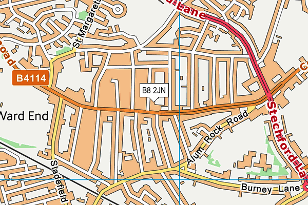 B8 2JN map - OS VectorMap District (Ordnance Survey)