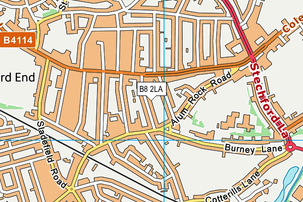 B8 2LA map - OS VectorMap District (Ordnance Survey)