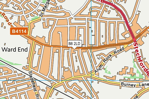 B8 2LD map - OS VectorMap District (Ordnance Survey)