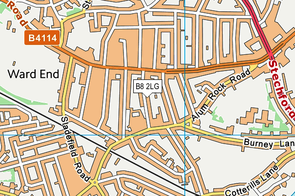 B8 2LG map - OS VectorMap District (Ordnance Survey)