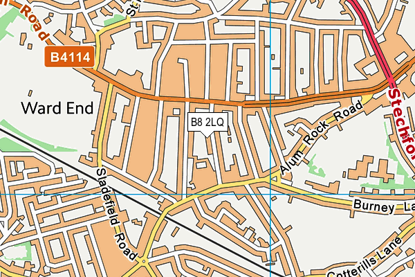 Thornton Primary School map (B8 2LQ) - OS VectorMap District (Ordnance Survey)
