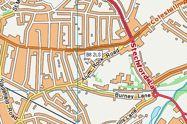 B8 2LS map - OS VectorMap District (Ordnance Survey)