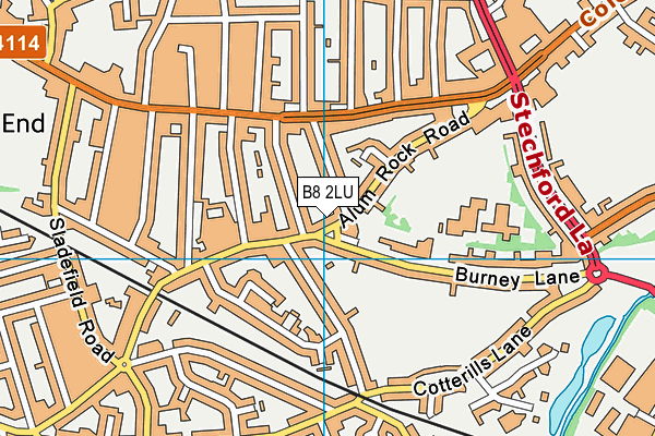 B8 2LU map - OS VectorMap District (Ordnance Survey)