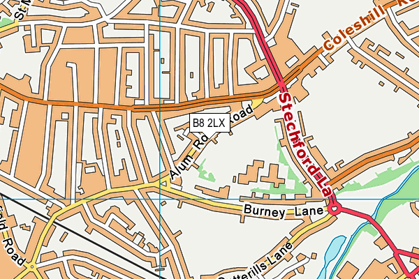 B8 2LX map - OS VectorMap District (Ordnance Survey)