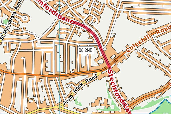 B8 2NE map - OS VectorMap District (Ordnance Survey)