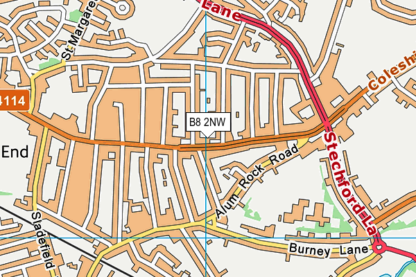 B8 2NW map - OS VectorMap District (Ordnance Survey)