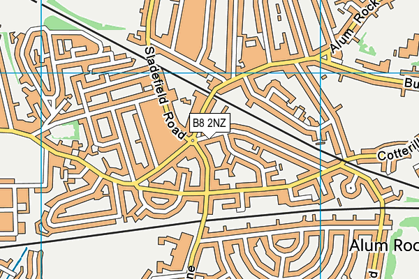 B8 2NZ map - OS VectorMap District (Ordnance Survey)
