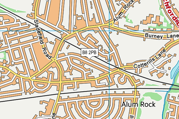 B8 2PB map - OS VectorMap District (Ordnance Survey)