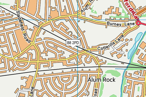 B8 2PD map - OS VectorMap District (Ordnance Survey)