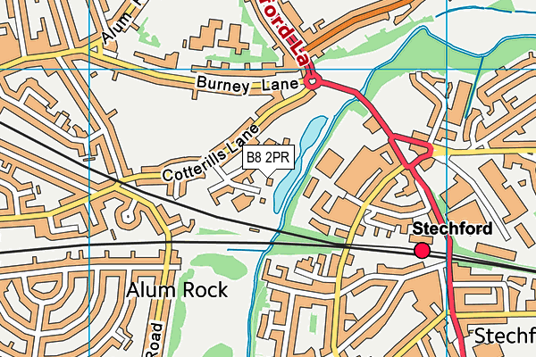 B8 2PR map - OS VectorMap District (Ordnance Survey)