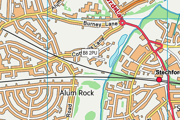 B8 2PU map - OS VectorMap District (Ordnance Survey)