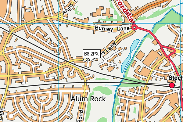 B8 2PX map - OS VectorMap District (Ordnance Survey)