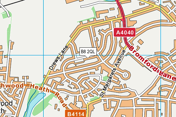 B8 2QL map - OS VectorMap District (Ordnance Survey)