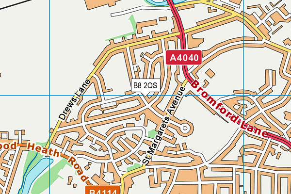 B8 2QS map - OS VectorMap District (Ordnance Survey)