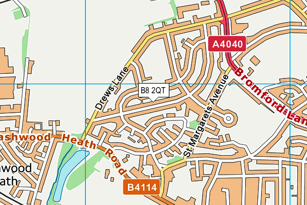 B8 2QT map - OS VectorMap District (Ordnance Survey)