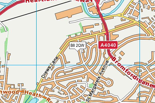 B8 2QW map - OS VectorMap District (Ordnance Survey)