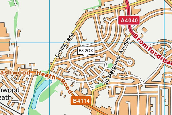 B8 2QX map - OS VectorMap District (Ordnance Survey)