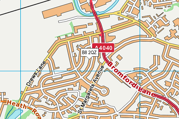 B8 2QZ map - OS VectorMap District (Ordnance Survey)