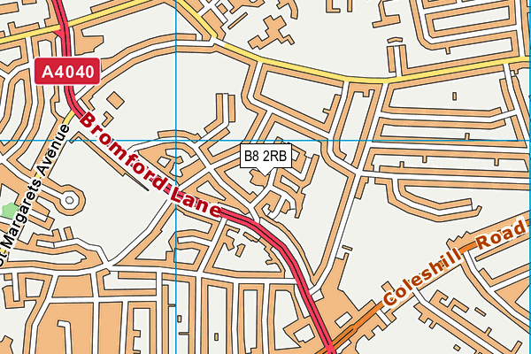 B8 2RB map - OS VectorMap District (Ordnance Survey)