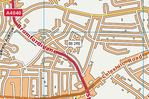 B8 2RE map - OS VectorMap District (Ordnance Survey)