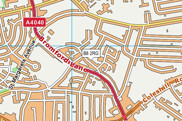 B8 2RG map - OS VectorMap District (Ordnance Survey)