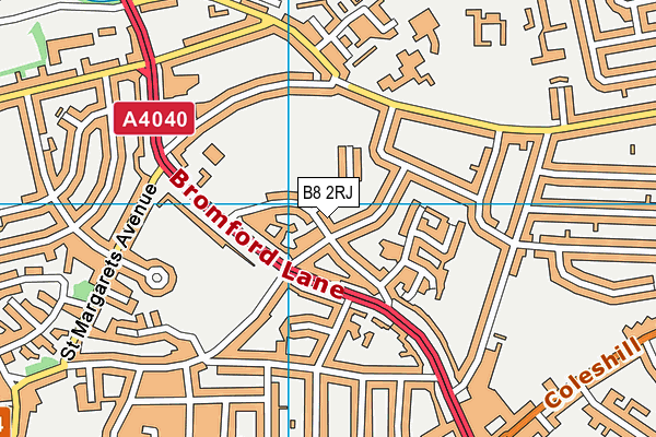 B8 2RJ map - OS VectorMap District (Ordnance Survey)