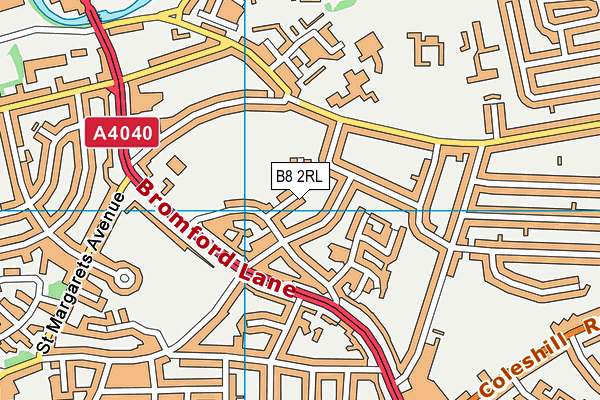 B8 2RL map - OS VectorMap District (Ordnance Survey)