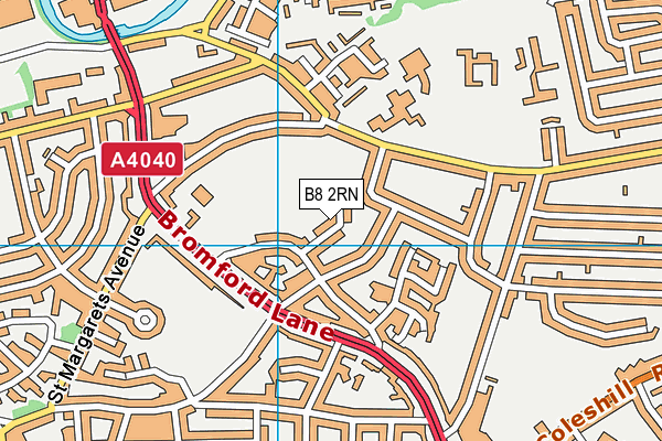 B8 2RN map - OS VectorMap District (Ordnance Survey)